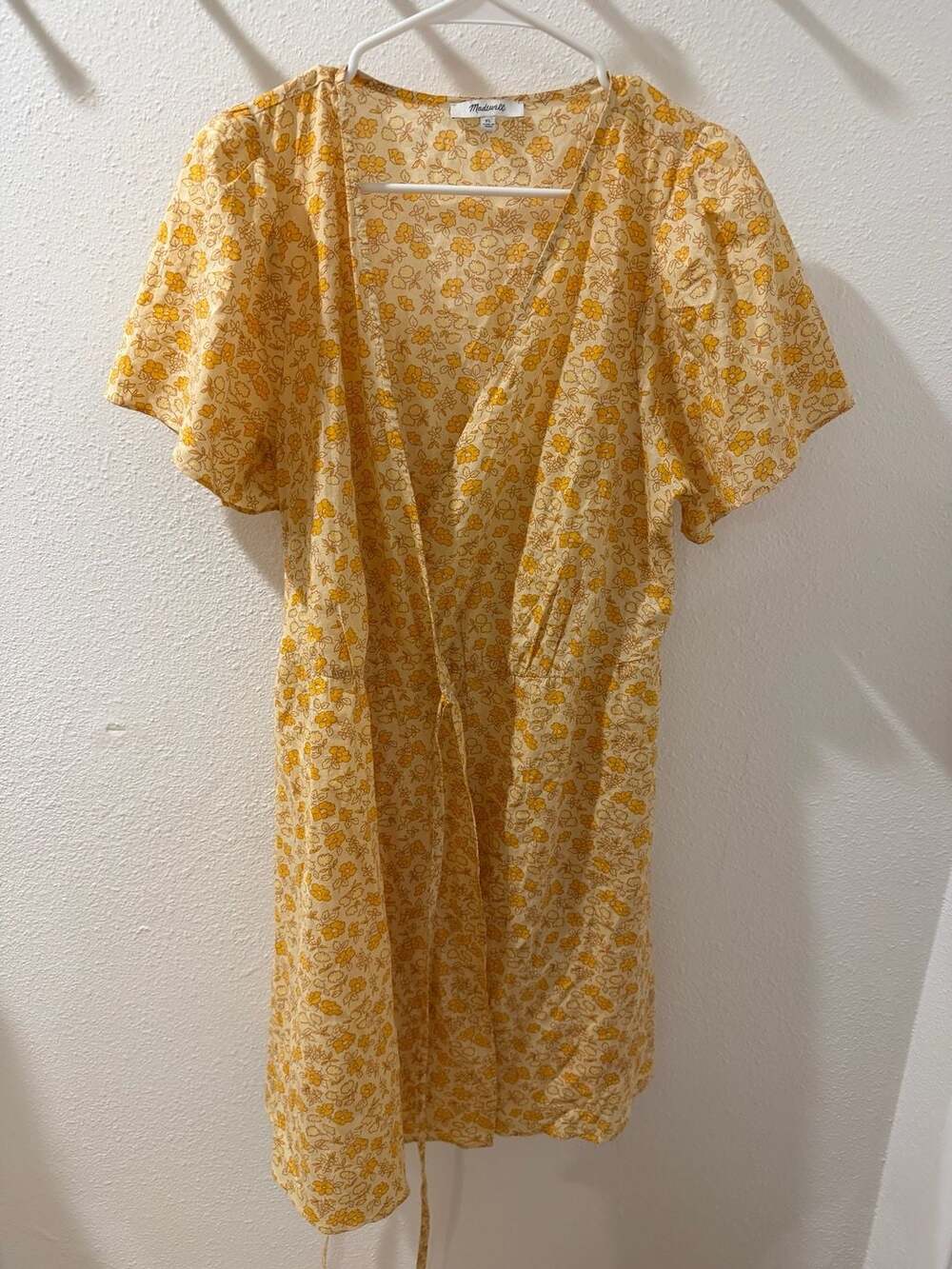 Madewell Fiore Ditsy Floral Print Short Sleeve Wrap Dress